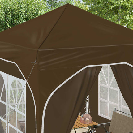 Pop-up Partytält 192 x 192 x 245 cm Taupe