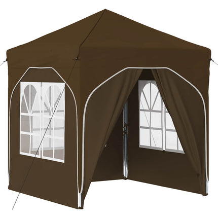Pop-up Partytält 192 x 192 x 245 cm Taupe