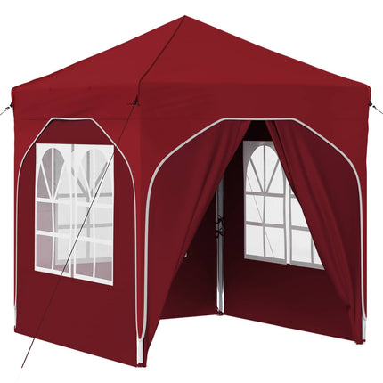 Pop-up Partytält 192 x 192 x 245 cm Vinröd