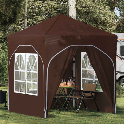Pop-up Partytält 192 x 192 x 245 cm Brun