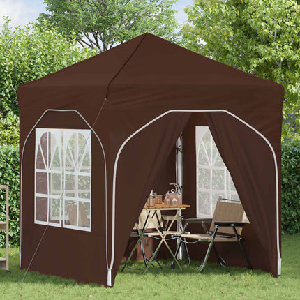 Pop-up Partytält 192 x 192 x 245 cm Brun