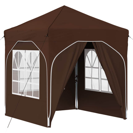 Pop-up Partytält 192 x 192 x 245 cm Brun