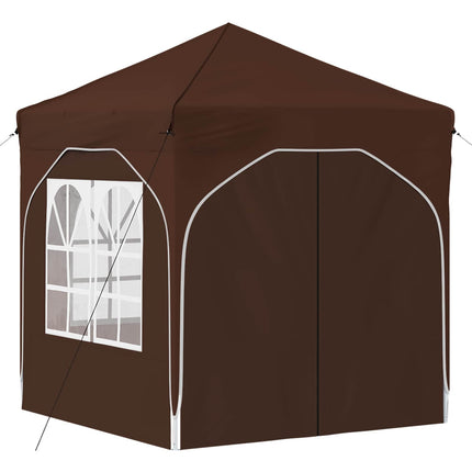 Pop-up Partytält 192 x 192 x 245 cm Brun