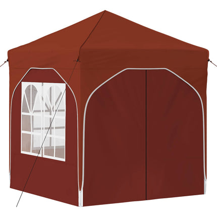Pop-up Partytält 192 x 192 x 245 cm Terracotta