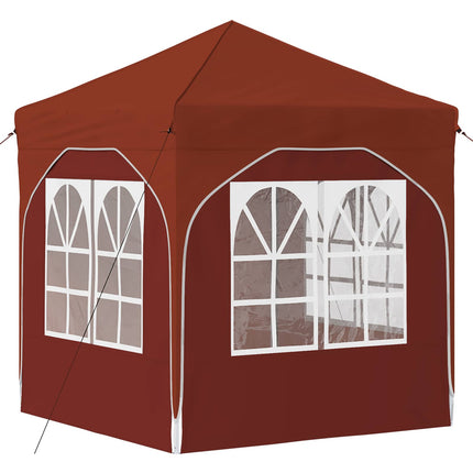 Pop-up Partytält 192 x 192 x 245 cm Terracotta