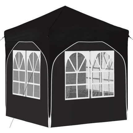 Pop-up Partytält 192 x 192 x 245 cm Svart