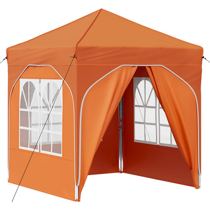 Pop-up Partytält 192 x 192 x 245 cm Orange