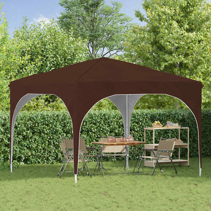 Pop-up Partytält 290 x 290 x 245 cm Brun