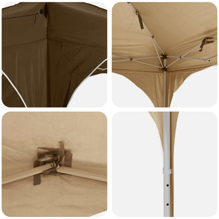 Pop-up Partytält 290 x 290 x 245 cm Taupe