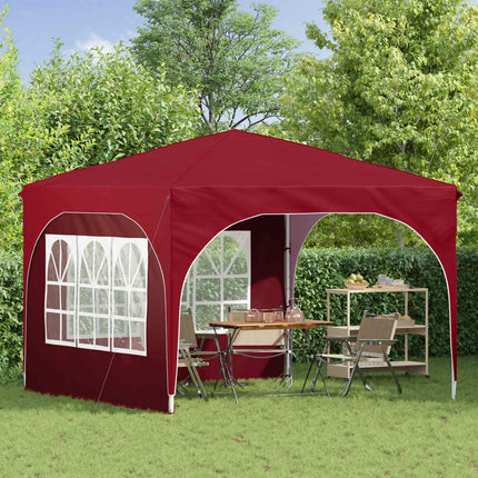 Pop-up Partytält 290 x 290 x 245 cm Vinröd