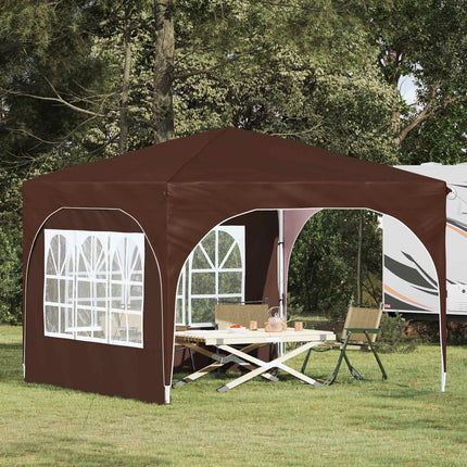 Pop-up Partytält 290 x 290 x 245 cm Brun