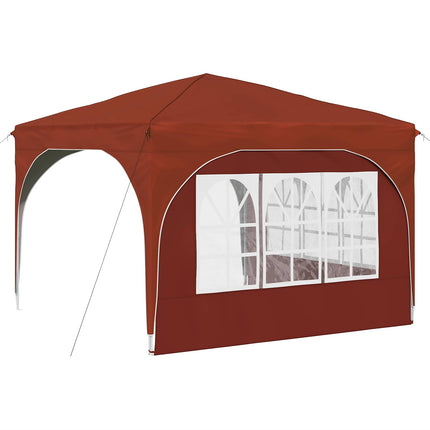 Pop-up Partytält 290 x 290 x 245 cm Terracotta