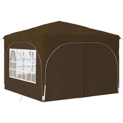 Pop-up Partytält 290 x 290 x 245 cm Taupe
