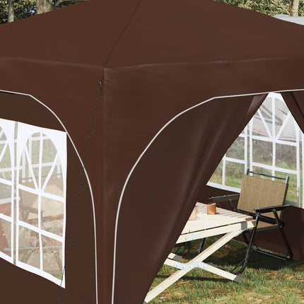 Pop-up Partytält 290 x 290 x 245 cm Brun