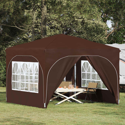 Pop-up Partytält 290 x 290 x 245 cm Brun