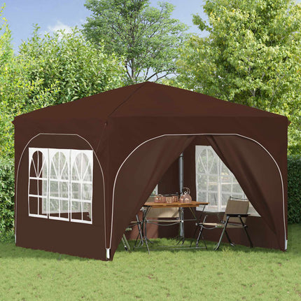 Pop-up Partytält 290 x 290 x 245 cm Brun