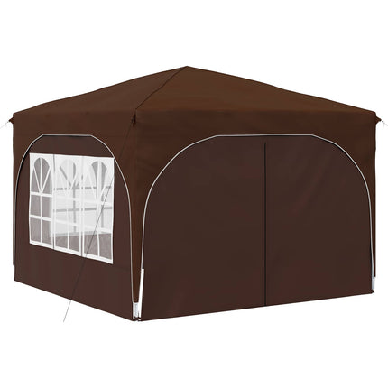 Pop-up Partytält 290 x 290 x 245 cm Brun