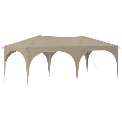 Pop-up Partytält 575 x 288 x 245 cm Gräddvit Oxford Tyg