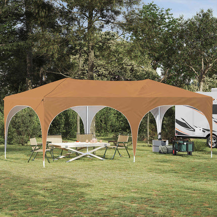 Pop-up Partytält 575 x 288 x 245 cm Beige Oxford Tyg