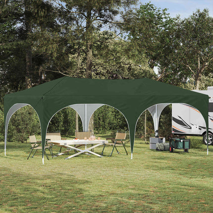 Pop-up Partytält 575 x 288 x 245 cm Grön Oxford Tyg