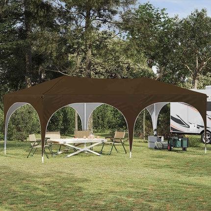 Pop-up Partytält 575 x 288 x 245 cm Taupe Oxford Tyg
