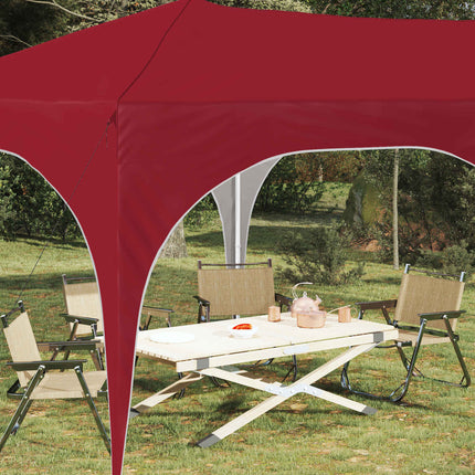 Pop-up Partytält 575 x 288 x 245 cm Vinröd Oxford Tyg