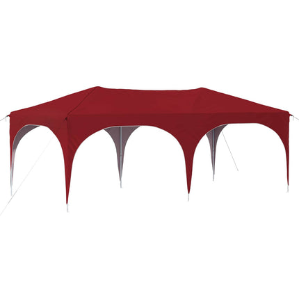 Pop-up Partytält 575 x 288 x 245 cm Vinröd Oxford Tyg
