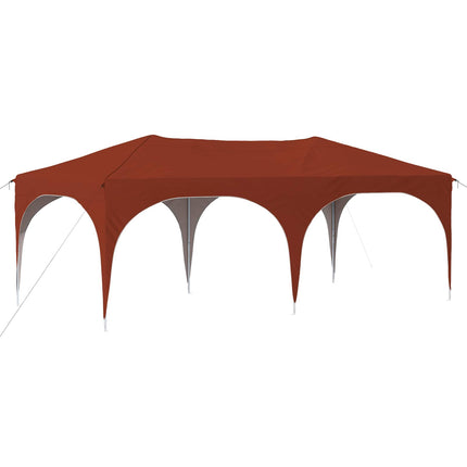 Pop-up Partytält 575 x 288 x 245 cm Terracotta Oxford Tyg