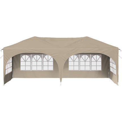Pop-up Partytält 575 x 288 x 245 cm Gräddvit Oxford Tyg