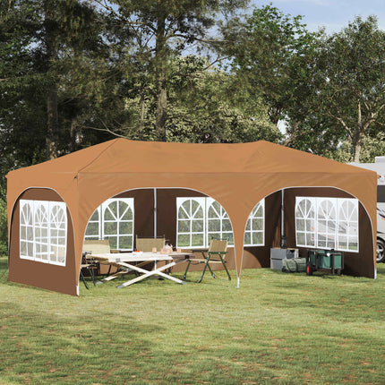 Pop-up Partytält 575 x 288 x 245 cm Beige Oxford Tyg