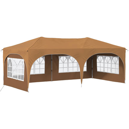 Pop-up Partytält 575 x 288 x 245 cm Beige Oxford Tyg
