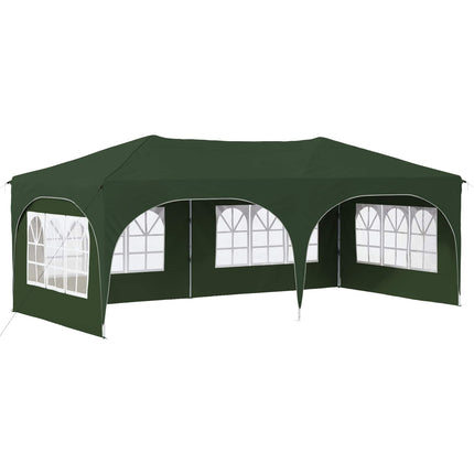 Pop-up Partytält 575 x 288 x 245 cm Grön Oxford Tyg
