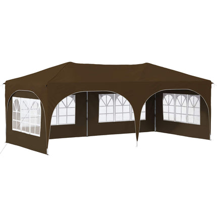 Pop-up Partytält 575 x 288 x 245 cm Taupe Oxford Tyg