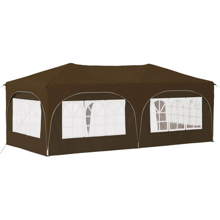 Pop-up Partytält 575 x 288 x 245 cm Taupe Oxford Tyg