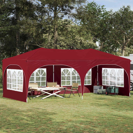 Pop-up Partytält 575 x 288 x 245 cm Vinröd Oxford Tyg