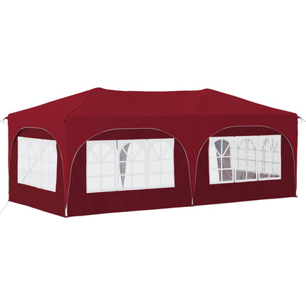 Pop-up Partytält 575 x 288 x 245 cm Vinröd Oxford Tyg