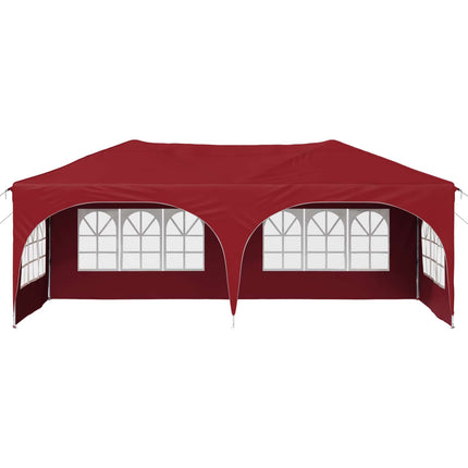Pop-up Partytält 575 x 288 x 245 cm Vinröd Oxford Tyg