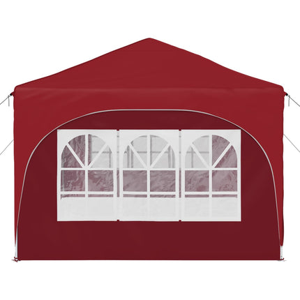 Pop-up Partytält 575 x 288 x 245 cm Vinröd Oxford Tyg