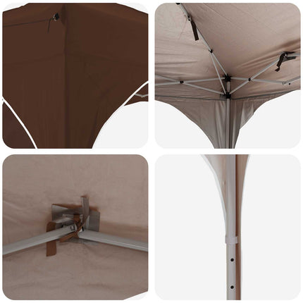 Pop-up Partytält 575 x 288 x 245 cm Brun Oxford Tyg