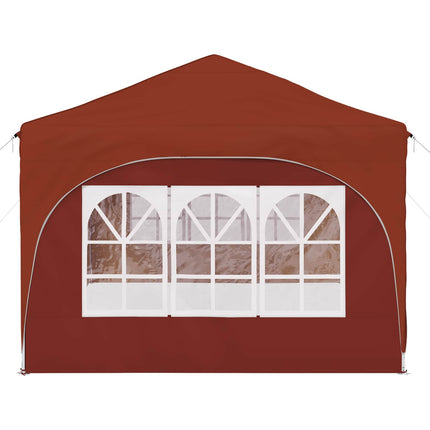 Pop-up Partytält 575 x 288 x 245 cm Terracotta Oxford Tyg