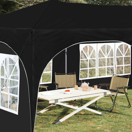 Pop-up Partytält 575 x 288 x 245 cm Svart Oxford Tyg