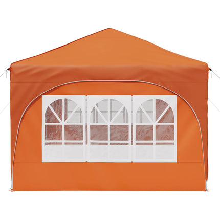 Pop-up Partytält 575 x 288 x 245 cm Orange Oxford Tyg