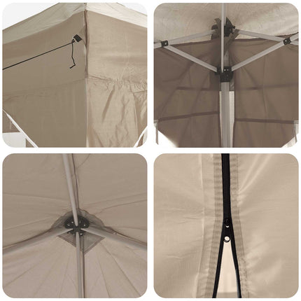 Pop-up Partytält 575 x 288 x 245 cm Gräddvit Oxford Tyg