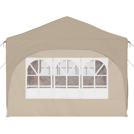 Pop-up Partytält 575 x 288 x 245 cm Gräddvit Oxford Tyg