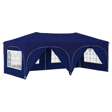 Pop-up Partytält 575 x 288 x 245 cm Blå Oxford Tyg