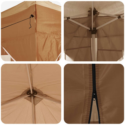 Pop-up Partytält 575 x 288 x 245 cm Beige Oxford Tyg