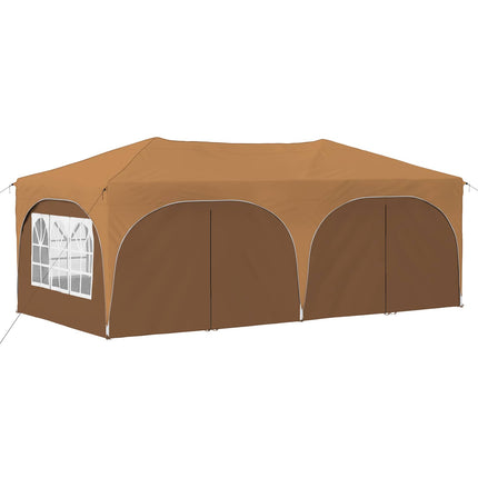 Pop-up Partytält 575 x 288 x 245 cm Beige Oxford Tyg