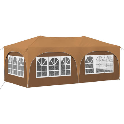 Pop-up Partytält 575 x 288 x 245 cm Beige Oxford Tyg
