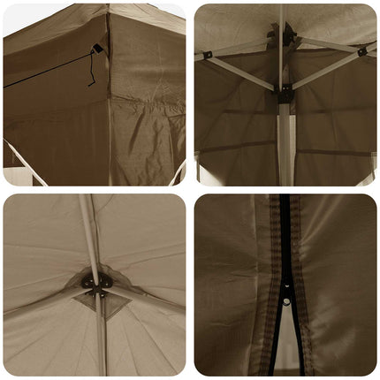 Pop-up Partytält 575 x 288 x 245 cm Taupe Oxford Tyg