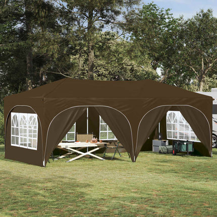 Pop-up Partytält 575 x 288 x 245 cm Taupe Oxford Tyg